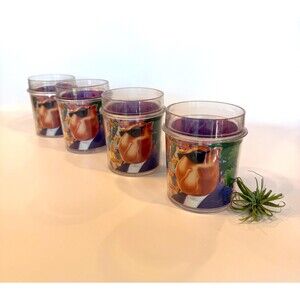 Joe Camel Plastic Cups - Tobacco Memorabilia - Set of 4